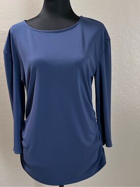 Ann Taylor Factory Long Sleeve Boatneck Top - Slate Blue